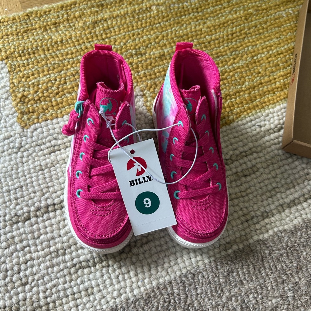 Billy Haring Tie Dye Pink High-Top Shoes, size 9